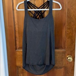 EUC Lululemon Wild Tank Drape Open Back 10 Black